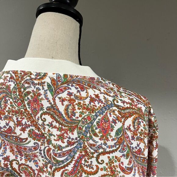 Ruff Hewn plus Size zip up paisley print light sweatshirt - Picture 9 of 14